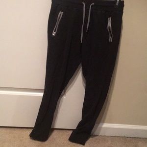Black and gray joggers